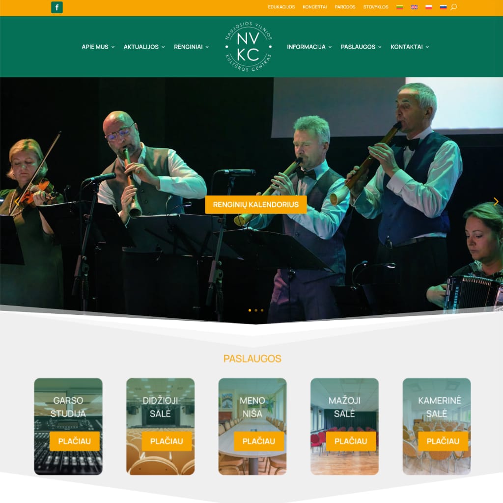 Elektroninės svetainės kūrimas Nvkc.lt